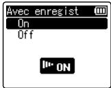OLYMPUS LS-P2 - Quand [avec enregist] est sélectionné - 1