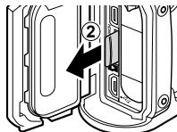 OLYMPUS STYLUS TG-TRACKER - Pour retirer la carte mémoire - 2
