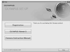 OLYMPUS STYLUS TG-TRACKER - Insérez le CD fourni dans un lecteur de cd-rom. - 1