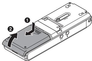 OLYMPUS WS-853 - Insertion de la pile - 1