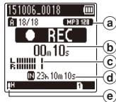 OLYMPUS WS-853 - Appuyez sur la touche REC () pour démarrer l'enregistrement. - 2