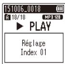 OLYMPUS WS-853 - Insertion d'une marque d'index/temporaire - 2