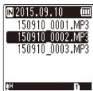 OLYMPUS WS-853 - Appuyez sur la touche calendar/scene pendant que l'enregistreur vocal est en mode d'arrêt. - 6