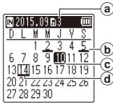 OLYMPUS WS-853 - Appuyez sur la touche calendar/scene pendant que l'enregistreur vocal est en mode d'arrêt. - 4