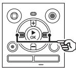 OLYMPUS WS-853 - Appuyez sur la touche l ou <4 pour sélectionner le fichier souhaité. - 1