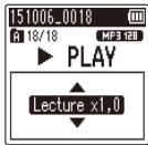 OLYMPUS WS-853 - Modification de la vitesse de lecture - 2