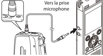 OLYMPUS WS-853 - Connectez l'enregistreur vocal à un autre périphérique à l'aide du câble de connexion KA333. - 1