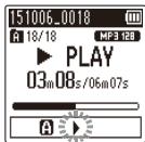 OLYMPUS WS-853 - Lecture a-b répétée - 2