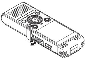 OLYMPUS WS-853 - Retrait d'une carte microsd - 2