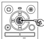 OLYMPUS WS-853 - Appuyez sur la touche OK pour sauvegarder le paramètre. - 1