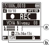 OLYMPUS WS-853 - Appuyez sur la touche ▶ l ou l ▲ pour régler le niveau d'activation vocal. - 2