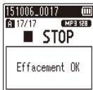 OLYMPUS WS-853 - Suppression de fichiers - 10