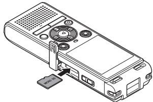 OLYMPUS WS-853 - Insertion d'une carte microsd - 2