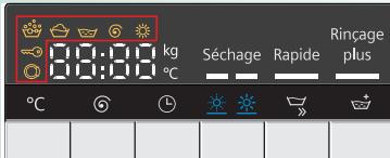 SIEMENS WD14H360FF - Symboles de l'afficheur - 1