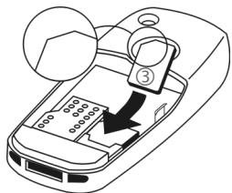 SIEMENS C72 - Insertion de la carte SIM/ batterie - 2