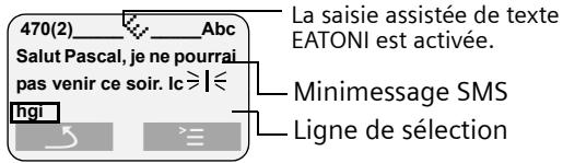 SIEMENS GIGASET C1 - Assistance de saisie - 1