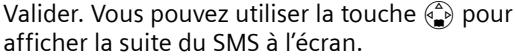 SIEMENS GIGASET C1 - Lire et effacer les SMS dans la liste de réception - 3