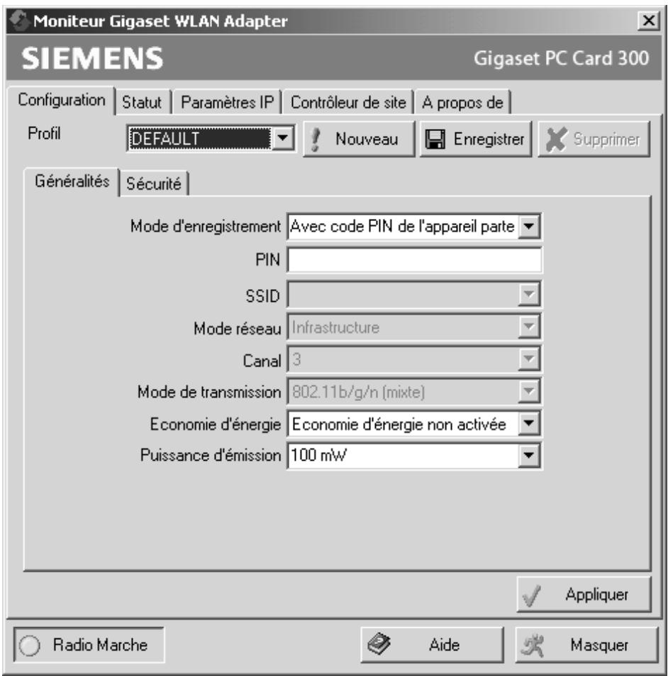 SIEMENS GIGASET PC CARD 300 - Configuration avec WPS - 2