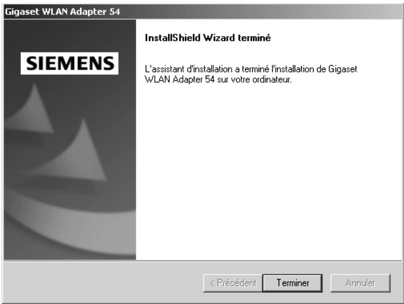 SIEMENS GIGASET PC CARD 54 - Sélectionnez installation. - 5