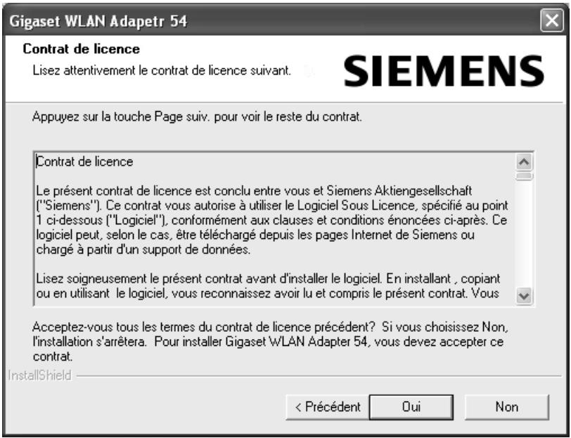 SIEMENS GIGASET PC CARD 54 - Sélectionnez installation. - 3