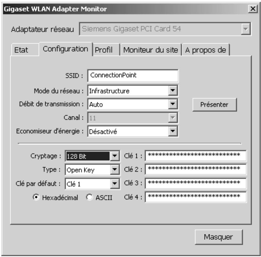 SIEMENS GIGASET PC CARD 54 - Numéro de canal - 1