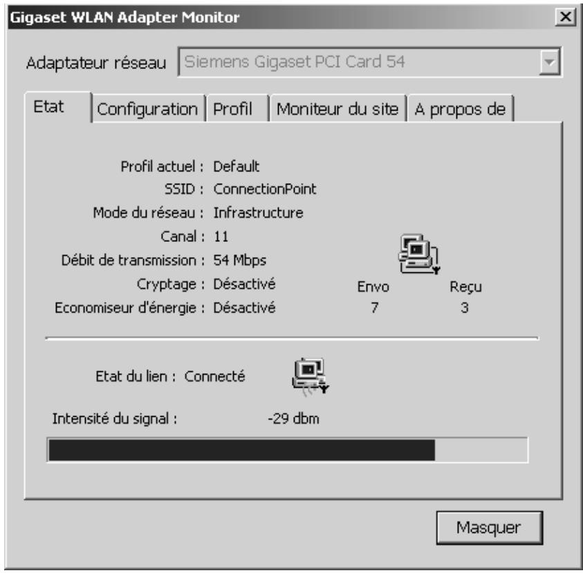 SIEMENS GIGASET PC CARD 54 - Indication de l'état - 1