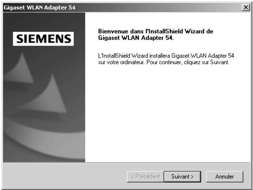 SIEMENS GIGASET PC CARD 54 - Sélectionnez installation. - 2