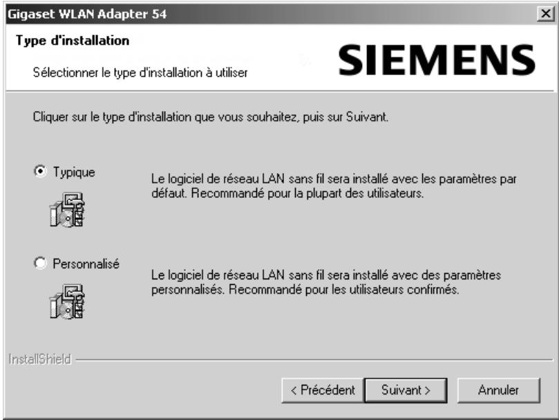 SIEMENS GIGASET PC CARD 54 - Sélectionnez installation. - 4