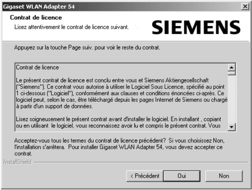 SIEMENS GIGASET PC CARD 54 - Sélectionnez installation. - 3