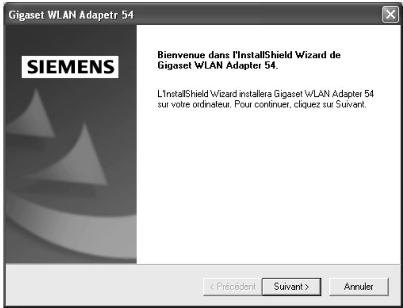 SIEMENS GIGASET PC CARD 54 - Sélectionnez installation. - 2