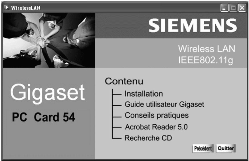 SIEMENS GIGASET PC CARD 54 - Sélectionnez installation. - 9