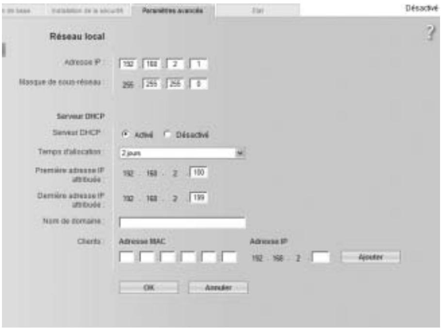 SIEMENS GIGASET SE551 DSL/CABLE - Configuration LAN - 1