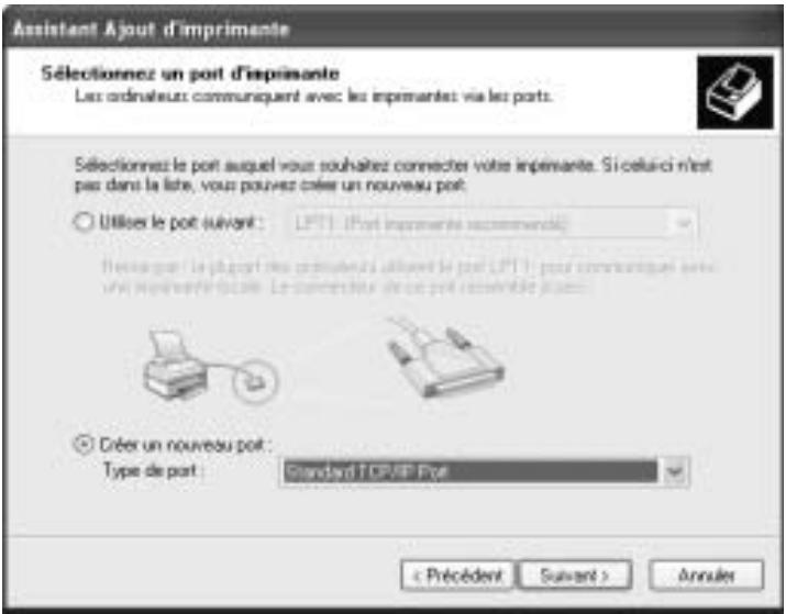 SIEMENS GIGASET SE551 DSL/CABLE - Installation d'un port imprimante TCP/IP standard sous Windows XP/2000 - 4
