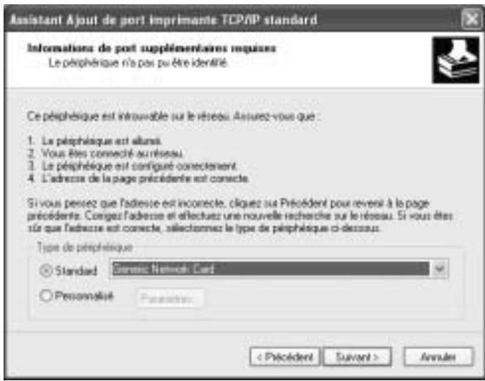 SIEMENS GIGASET SE551 DSL/CABLE - Installation d'un port imprimante TCP/IP standard sous Windows XP/2000 - 7