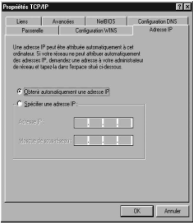 SIEMENS GIGASET SE551 DSL/CABLE - Ouvrez l'onglet Adresse IP. - 1