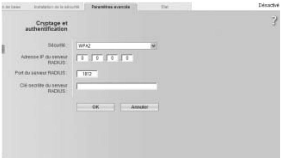 SIEMENS GIGASET SE551 DSL/CABLE - WPA et WPA2 avec serveur d'authentication - 1