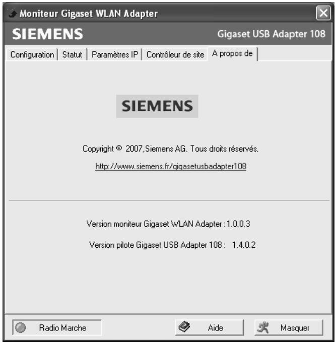SIEMENS GIGASET USB ADAPTER 108 - A propos de - 1