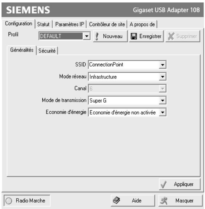 SIEMENS GIGASET USB ADAPTER 108 - Utilisation du moniteur Gigaset WLAN Adapter - 1