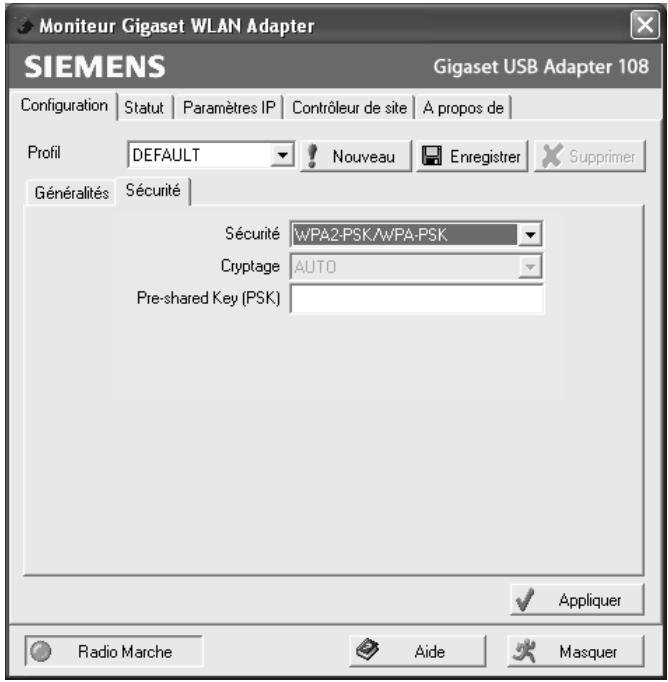 SIEMENS GIGASET USB ADAPTER 108 - WPA2-PSK/WPA-PSK - 1