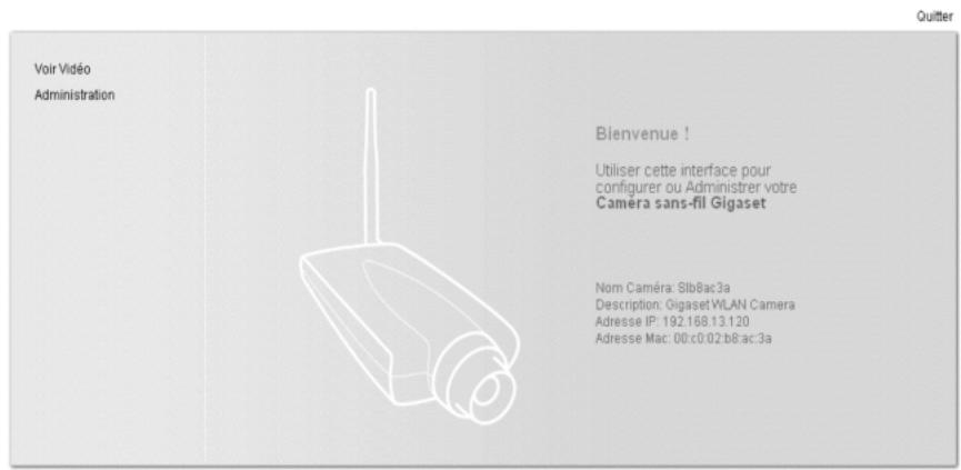 SIEMENS GIGASET WLAN CAMERA - Visualisation sur votre réseau local (LAN) - 1
