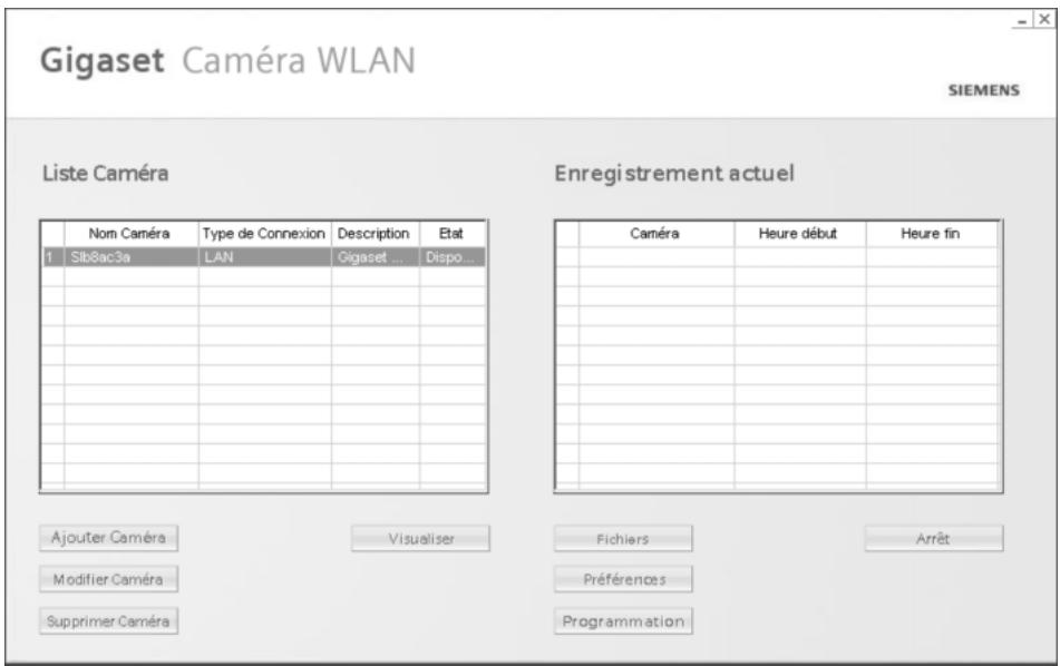 SIEMENS GIGASET WLAN CAMERA - Ecran principal - 1