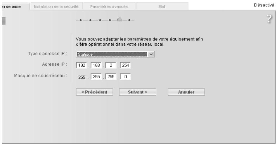 SIEMENS GIGASET WLAN REPEATER 108 - Configuration du réseau local - 1