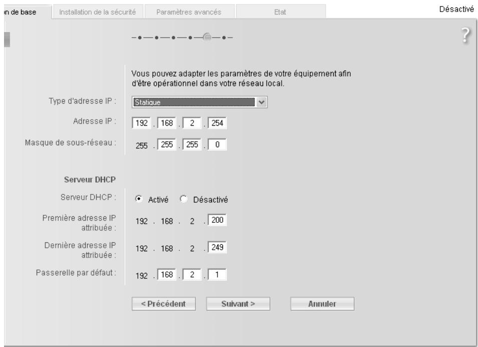 SIEMENS GIGASET WLAN REPEATER 108 - Configuration du réseau local - 1