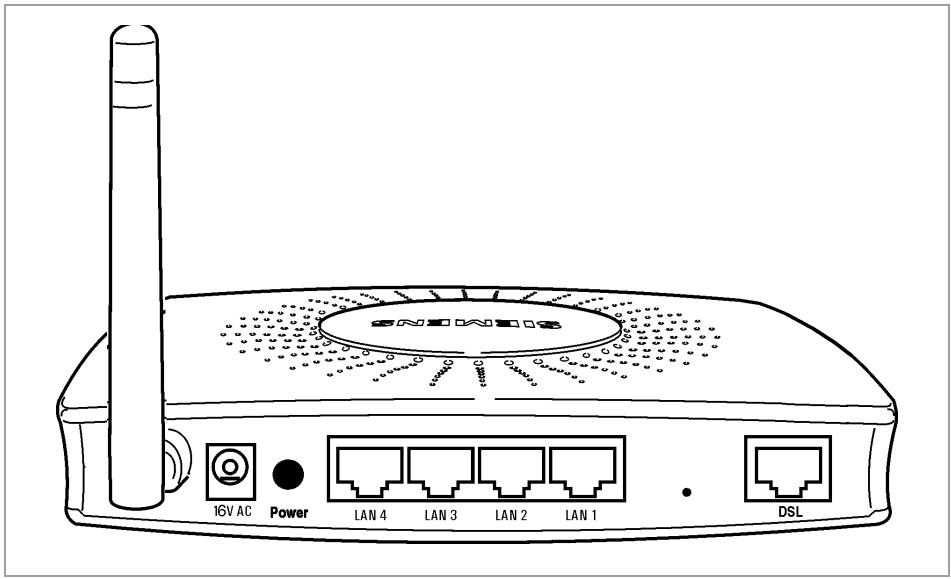 SIEMENS GIGASET SE515 DSL - Face arrière - 1