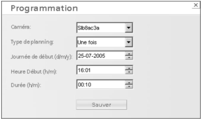 SIEMENS GIGASET WLAN CAMERA - Écran de définition de la programmation - 1