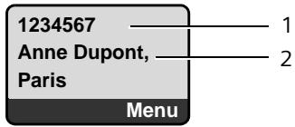 SIEMENS GIGASET A585 - Affichage du numéro et du nom de l'appelant - 1