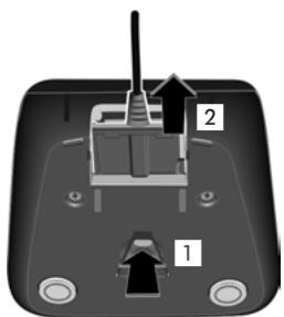 SIEMENS GIGASET A585 - Raccordement du chargeur (s'il est fourni) - 2