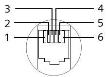 SIEMENS GIGASET A585 - Brochage de la prise téléphonique - 1