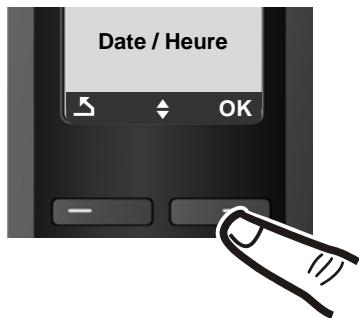 SIEMENS GIGASET A585 - Réglage de la date et de l'heure - 4