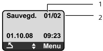 SIEMENS GIGASET A585 - Menu → SMS → brouillons - 1
